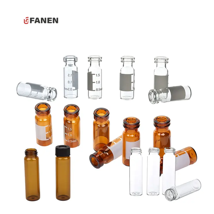 Flacons d'échantillon HPLC en verre Fanen 300ul Inserts de flacon HPLC transparents en gros