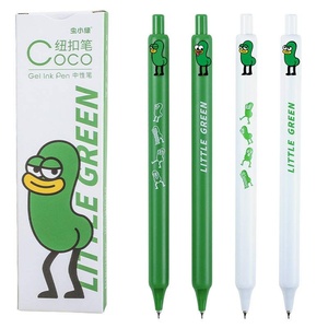 Bolígrafos de tinta de Gel Little Green <span class=keywords><strong>Caterpillar</strong></span>, bolígrafo neutro bonito, suministros de escritura escolar, regalo estacionario para el Día de los niños - Product Image 3