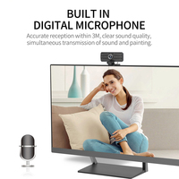 Kamera Web Full HD 1080p dengan mikrofon, kamera Web komputer Streaming untuk PC Usb