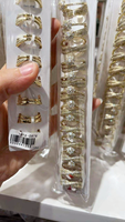 1113 Bagues de Gros XUPING Bijoux, Anneaux de Mode Plaqué Or 14K 18K, en Alliage de Cuivre avec Pierres