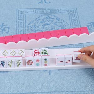 Organizador de Pared Portátil de Plástico Blanco para Fichas de Mahjong, Diseño Clásico, Fácil Acceso, para 4 Jugadores - Product Image 3