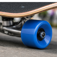 Roues de skateboard ZILON 65x51mm en PU 82A à rebond élevé pour cruiser et longboard, roulements ABEC-7, logo personnalisé OEM, vente en gros d'usine