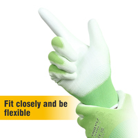 Gants de travail XINGYU en polyester 13 jauges avec revêtement PU, paume et doigts à adhérence lisse, pour la sécurité dans l'industrie manufacturière