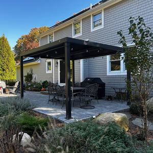 Gazebos de <span class=keywords><strong>jardin</strong></span> motorisés en aluminium Pare-soleil rétractable Bioclimatique pour l'extérieur Persienne Pergola Bois Plastique Alliage Balcon - Product Image 1