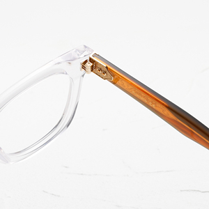 Monturas de Gafas Transparentes Rectangulares de Aro Completo, Color Sólido, Anti-UV, para Hombres Adultos, Corrección de Visión - Product Image 4