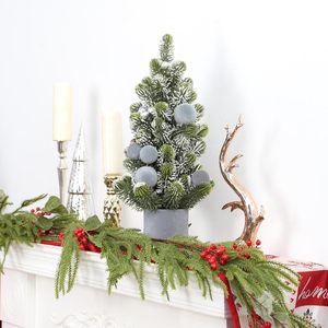Piccolo Albero <span class=keywords><strong>di</strong></span> <span class=keywords><strong>Natale</strong></span>, Albero Artificiale da Tavolo con Palline <span class=keywords><strong>di</strong></span> Velluto e Bacche da 13 Pollici, Decorazioni Natalizie per Casa, Feste e Ringraziamenti - Product Image 4