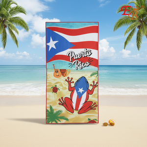 Toalla de Playa Personalizada de Puerto Rico, 30"x60", Secado Rápido, Logotipo Impreso por Sublimación, 48 Piezas/Caja, Modelo 378212, para Gimnasio - Product Image 2