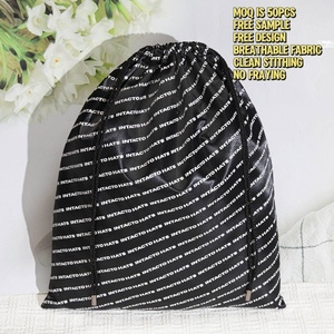 Bolsa de satén grande con cordón, impresa digitalmente, para ropa, cabello, compras, zapatos, sombreros, almacenamiento, bolsa guardapolvo de satén de seda negra, personalizada, ¡Gran oferta! - Product Image 1