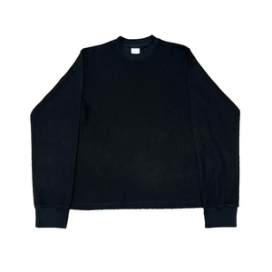 Camiseta de manga larga extragrande para hombre, tejido gofrado, 100% algodón, con textura transpirable y silueta relajada para combinar en capas. - Product Image 1