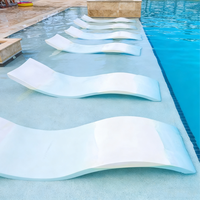 Chaise longue commerciale en fibre de verre – Durable, résistante aux UV et à la corrosion, design moderne, ergonomique, services de cintrage/découpe en forme de S, finition lisse
