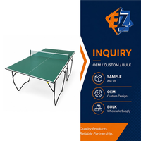 Table de ping-pong pliable d'intérieur avec filet pour la maison, le club, l'école, logo personnalisé, OEM, vente en gros