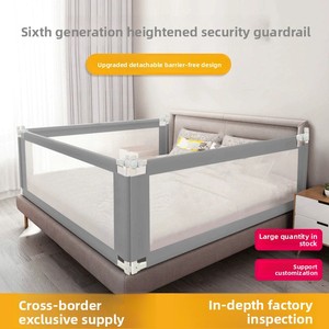 รั้วกั้นเตียงเด็กแบบปรับระดับได้ รุ่น 007 ยี่ห้อ Summer Infants ผ้า Oxford ป้องกันการตก ขนาด 1.8 ม. สีเทา/ชมพู - Product Image 2