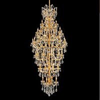 Suspension européenne en verre de luxe en or, escalier, hall d'hôtel, villa, hall, lustre maria theresa en cristal