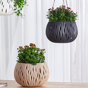 <span class=keywords><strong>Pot</strong></span> <span class=keywords><strong>suspendu</strong></span> en plastique et fer forgé, panier <span class=keywords><strong>suspendu</strong></span> personnalisé en rotin pour orchidées et <span class=keywords><strong>lierre</strong></span> vert, pots de fleurs suspendus - Product Image 4