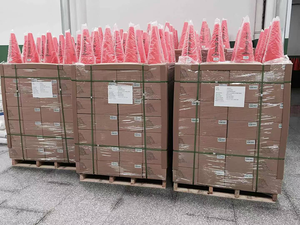 耐用的 350 毫米高高强度棱镜反光交通锥，用于交通控制、建筑活动 - Product Image 5