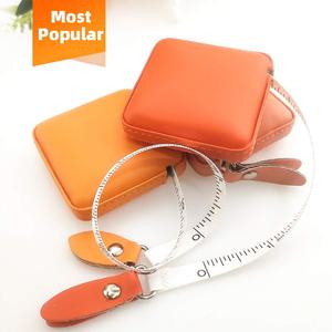 Wholesale Customized Promotional <strong>Gifts</strong> Square Circle Portable Tailor PU Leather Mini Tape Measure with logo - Product Image 1