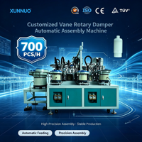 Máquina de ensamblaje de engranajes de amortiguador rotatorio de paletas de motor XUNNUO, dispositivo de ensamblaje industrial con PLC personalizado y motor de alta potencia, 1 año de garantía