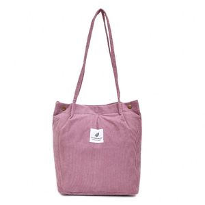 Bolso de mano de pana para mujer, nuevo, al por mayor, con cierre abierto, cadenas, gran capacidad, estilo coreano, para estudiantes - Product Image 6