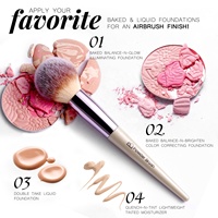 Pinceaux de maquillage pour le visage de haute qualité BS-MALL, 18 pièces, or champagne, logo personnalisé, OEM, vente en gros, pinceaux cosmétiques synthétiques vegan