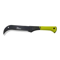 Couteau de brousse Pecker 3 mm en acier SK5 avec manche en TPR/fibre de verre/PA+GF et étui pour utilisation en forêt et en jardin, lame courbée, 0,6 kg