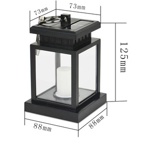 Lanterne solaire suspendue Gepu Lighting, lumière LED effet flamme, étanche, pour extérieur, patio, jardin - Product Image 4
