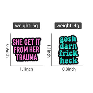 ELLA LO OBTIENE DE SU TRAUMA, alfileres esmaltados, broches de poder femeninos personalizados, insignias de solapa, joyería feminista, regalo para amigos - Product Image 6