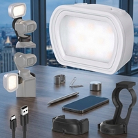 Mini lumière d'appoint LED magnétique portable 5V en ABS pour caméra d'action, avec luminosité réglable, accessoire d'éclairage photographique