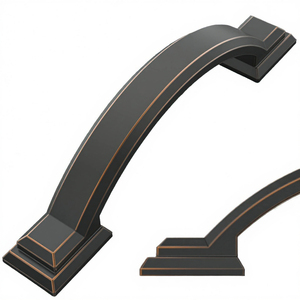 Amerdeco - Juego de 10 tiradores para gabinetes de zinc con acabado bronce aceitado, entrecentros de 3 pulgadas, ambidiestros, fáciles de instalar, para puertas, cocinas y cómodas - Product Image 3