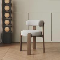 Chaises de salle à manger modernes en bois massif MYUZ avec dossier simple, finition noyer, durables et écologiques pour villa, maison, bar, hôtel