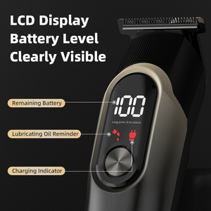 Tagliacapelli <span class=keywords><strong>Elettrico</strong></span> <span class=keywords><strong>Professionale</strong></span> 5-in-1 Ricaricabile Senza Fili con Display LCD, <span class=keywords><strong>Rasoio</strong></span> Cordless per Uomo, Casa/Barbiere, Naso, <span class=keywords><strong>Barba</strong></span> - Product Image 2