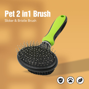 2 in 1 strumento per la cura dei peli di cane e gatto spazzola Combo per animali domestici per cuccioli a pelo lungo - Product Image 2