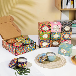 Grandes Ventes Coffret Cadeau de Bougies Parfumées Luxe en Métal avec Bocal, Cire de Soja Naturelle, pour Fêtes et Fête des Pères en Gros - Product Image 3