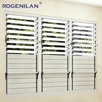 Persianas de Aluminio Manuales Personalizadas de Fábrica ROGENILAN, Ventanas con Rejillas Aislantes Acústicas y Duraderas para Casas