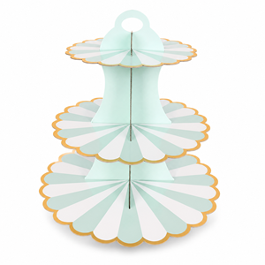3 katmanlı Cupcake tatlı kağıt standı vitrin rafı doğum günü düğün parti malzemeleri kek dekorasyon pasta tabağı standı - Product Image 5