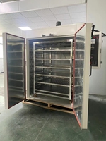 Four de séchage à double porte en acier inoxydable avec plateau à chariot, convection à air forcé robuste pour usage industriel