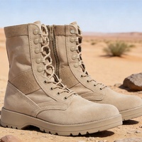 BAEWOON TB56 Bottes tactiques montantes unisexe tendance en microfibre, polyvalentes pour le travail et l'entraînement en milieu désertique Delta