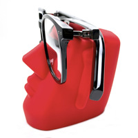 Support de lunettes créatif en forme de tête humaine, motif de dessin animé minimaliste, support de lunettes de bureau, rangement, ornement en silicone