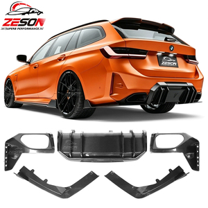 5 Piezas de Difusor Trasero Estilo FD de Fibra de Carbono con Divisores para <span class=keywords><strong>BMW</strong></span> G20 G28 <span class=keywords><strong>LCI</strong></span> 330i M340i <span class=keywords><strong>2023</strong></span>-2026, Kit de Carrocería con Divisor de Parachoques Trasero - Product Image 1