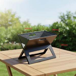 Nouveau Barbecue Pliable en X à Charbon de Bois pour Rangement Facile, <span class=keywords><strong>Grill</strong></span> Portable Léger pour Camping, Pique-nique et Cuisine en Extérieur - Product Image 3