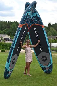 กระดานยืนพายแบบเป่าลมขนาด 11'6'' รุ่น Hot Sale Long Board Paddle พร้อมที่นั่งในตัว สำหรับตกปลา พร้อมปั๊มลม MY02 อุปกรณ์กีฬาทางน้ำ - Product Image 5