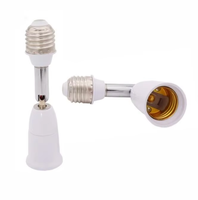 Base de lampe d'extension universelle E27 à E27 Tube rotatif à 180 degrés Support de lampe d'extension d'ampoule LED Prise de conversion de tête