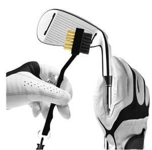 Bộ Dụng Cụ Vệ Sinh Đầu Gậy Golf Mini Hai Mặt Bằng Đồng Thau + Nylon Kèm Móc Treo Phụ Kiện Chơi Gôn Đạo Cụ - Product Image 3