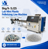 Ligne de granulation et d'extrusion automatique de granulés plastiques pour l'enseignement scolaire et les tests en laboratoire, conforme à la norme CE SJ25, pour ABS, PP, PE, PET
