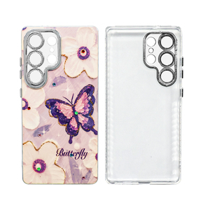 जिली ग्लिटर तेल पेंटिंग मोबाइल फोन मामले सैमसंग के लिए तितली फोन एक्सेसरीज s24 s25 अल्ट्रा प्लस - Product Image 2