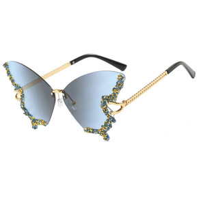 Premium Diamond-Set Sunglasses <strong>Fashion</strong> Luxury Women's <strong>Glasses</strong> Personality Butterfly Sunglasses UV400 - Product Image 5