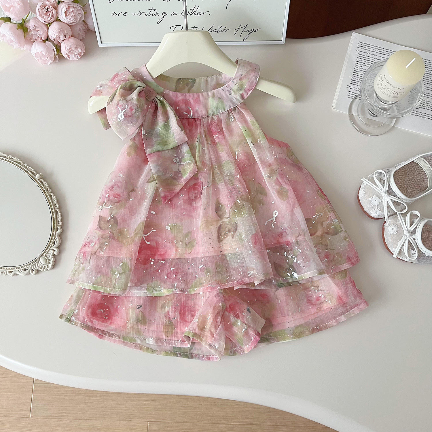 1919J夏のファッションデザイン小さな女の赤ちゃんノースリーブ