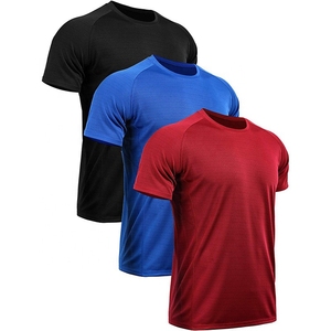 Men's Quick Dry Custom Sports <b>Tshirt</b> Knitted <b>Polyester</b>/Cotton Fabric Mesh Design - Product Image 1