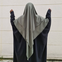 Femmes musulmanes prière longue Khimar dentelle garniture islamique voiles couvre-chef dubaï saoudiens turquie arabe vêtements Hijab indonésie coiffure