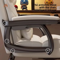 Chaise de bureau ergonomique, siège confortable de style canapé, hauteur réglable, fonction inclinable, structure en métal, luxe