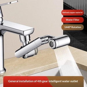 Prolongateur de Robinet Universel de Luxe Léger avec Bras Mécanique Filtrant, Électroplaqué, Anti-éclaboussures, pour <span class=keywords><strong>Lavabo</strong></span> de Salle de Bain, Bec Pivotant - Product Image 3